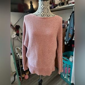 Pink chenille sweater
